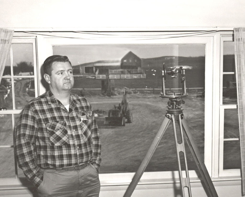 Conewago Contractors Don Sr. at office window